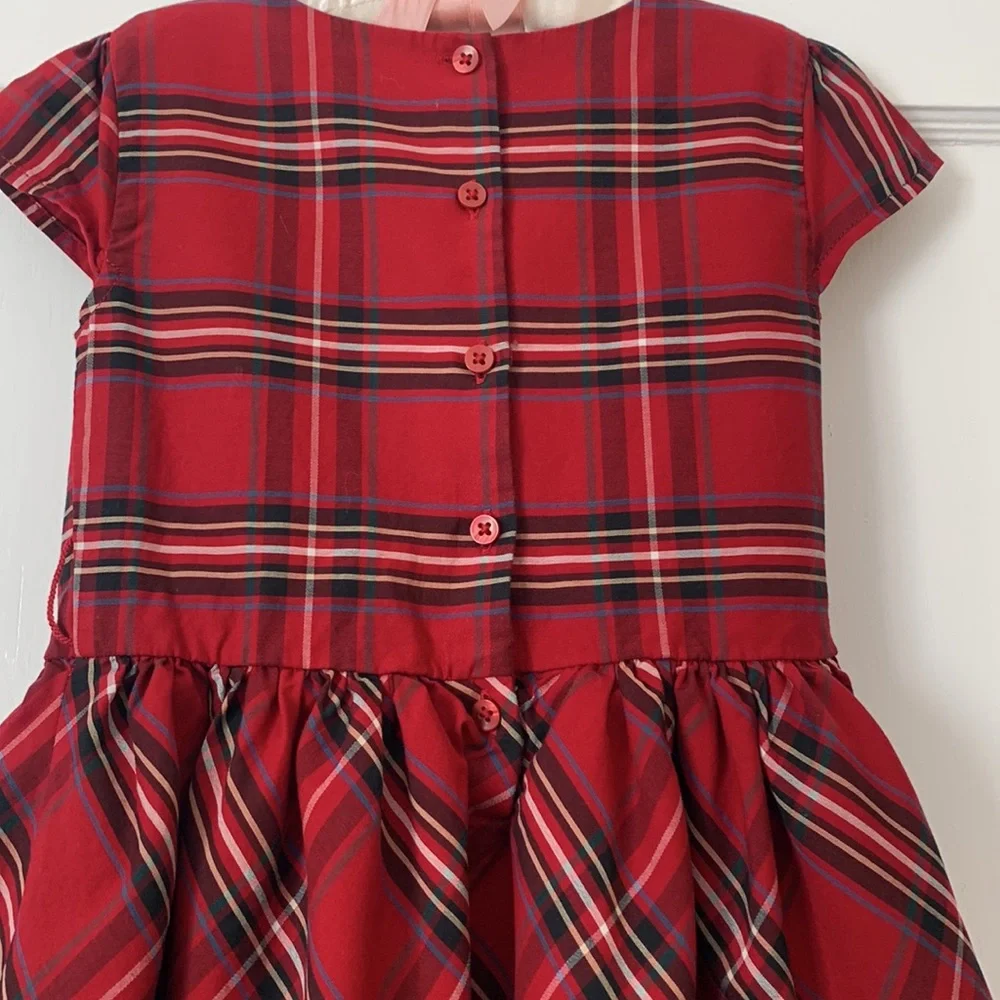 Carter’s Red Plaid Dress 5 Holiday Christmas EUC